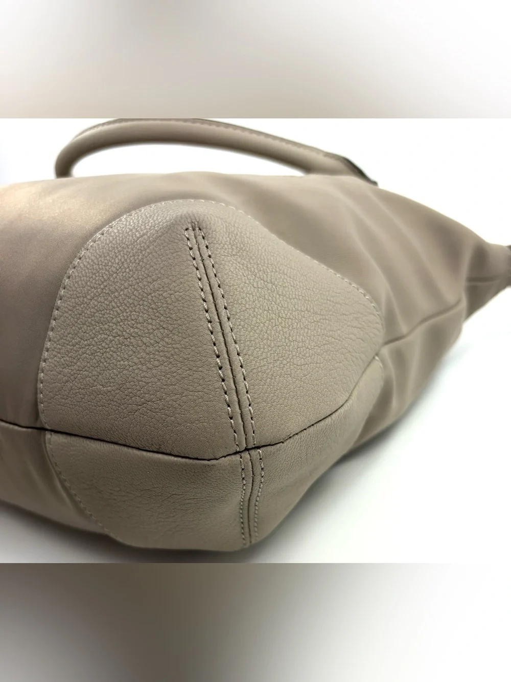 MZ Wallace Bedford Nylon Convertible Satchel | Taupe | 2 Straps | EUC